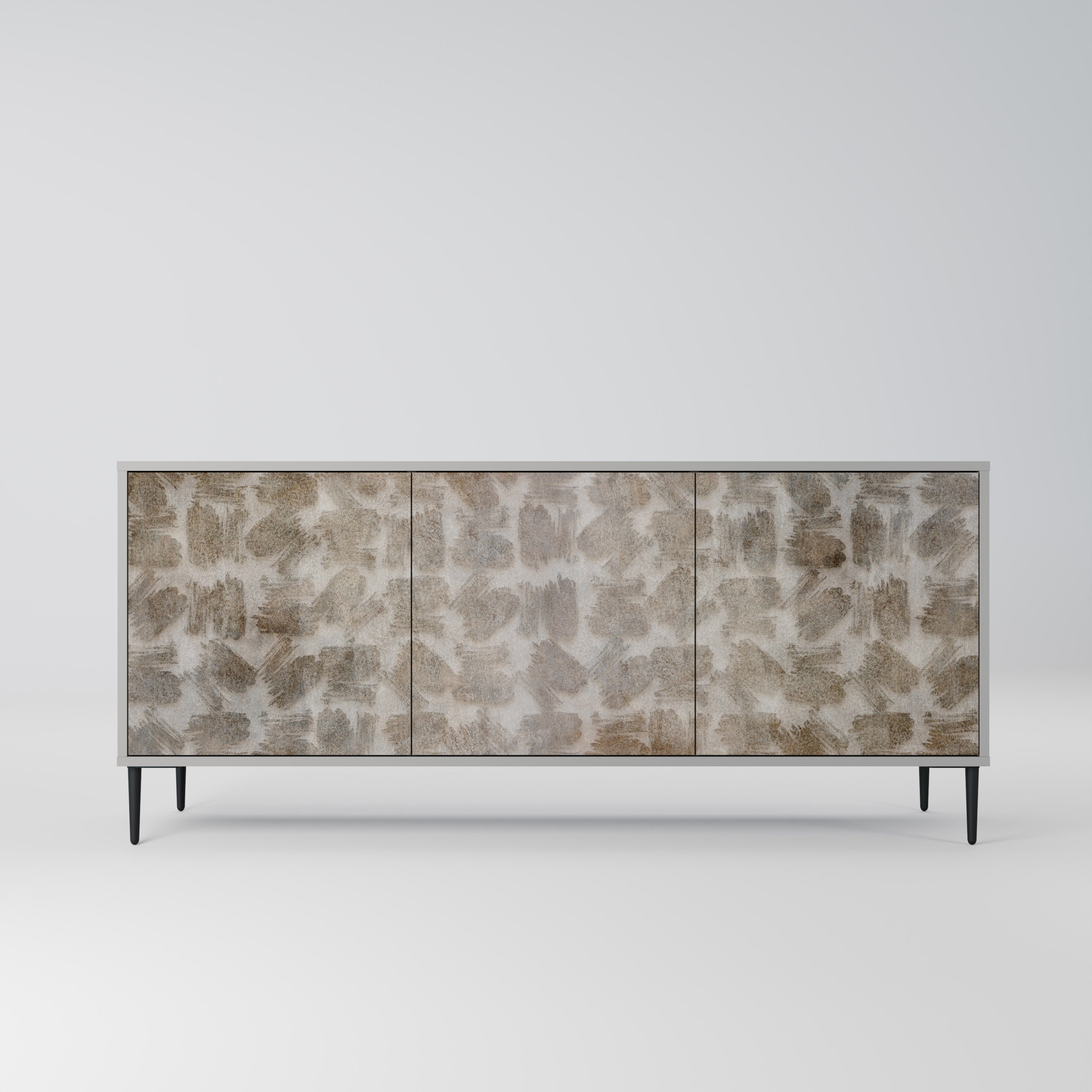SLIGHTLY BLURRED 3-Door Sideboard in Grey Finish
