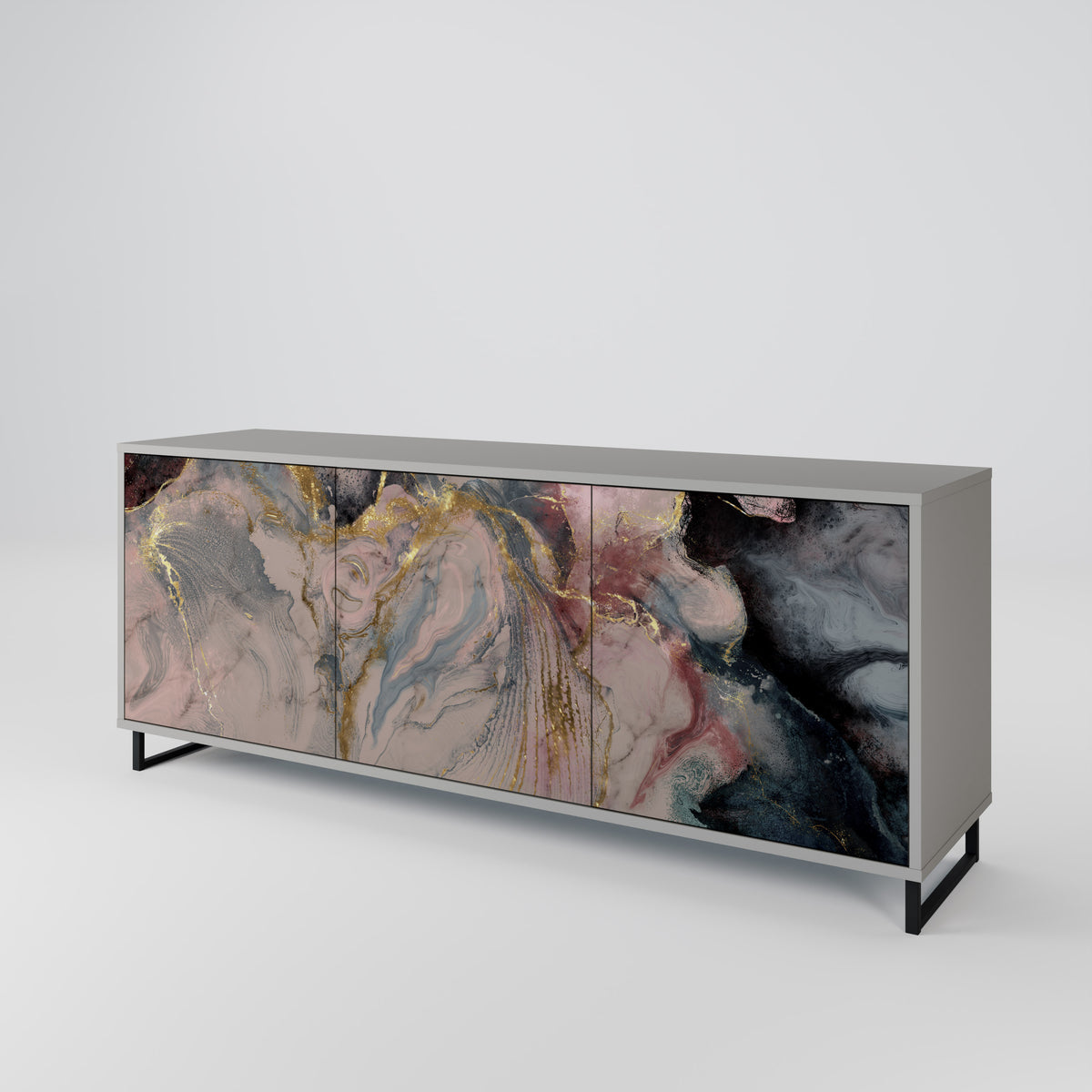 GILDED SWIRLS Aparador de 3 Portas