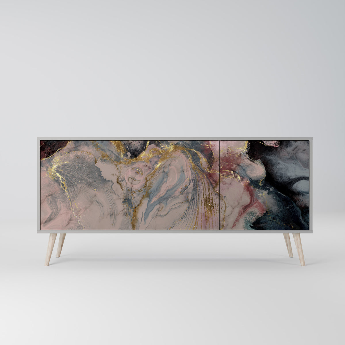 GILDED SWIRLS Aparador de 3 Portas