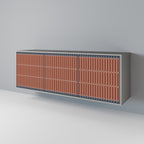 HYPNOTIC GATE 3-Door Sideboard in Grey Finish