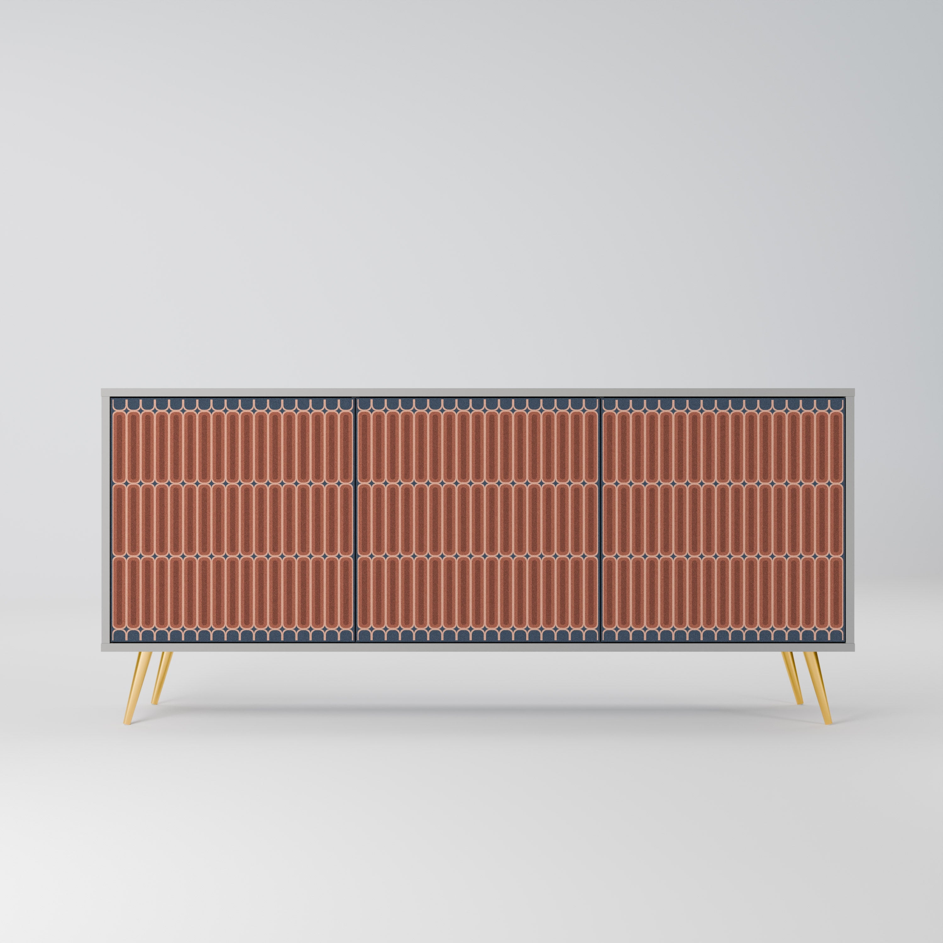 HYPNOTIC GATE 3-Door Sideboard in Grey Finish