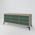 ILUSION GATE 3-Door Sideboard in Grey Finish