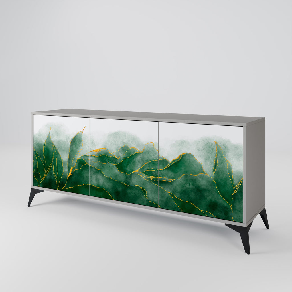 EXPENSIVE NATURE 3-Door Sideboard in Grey Finish