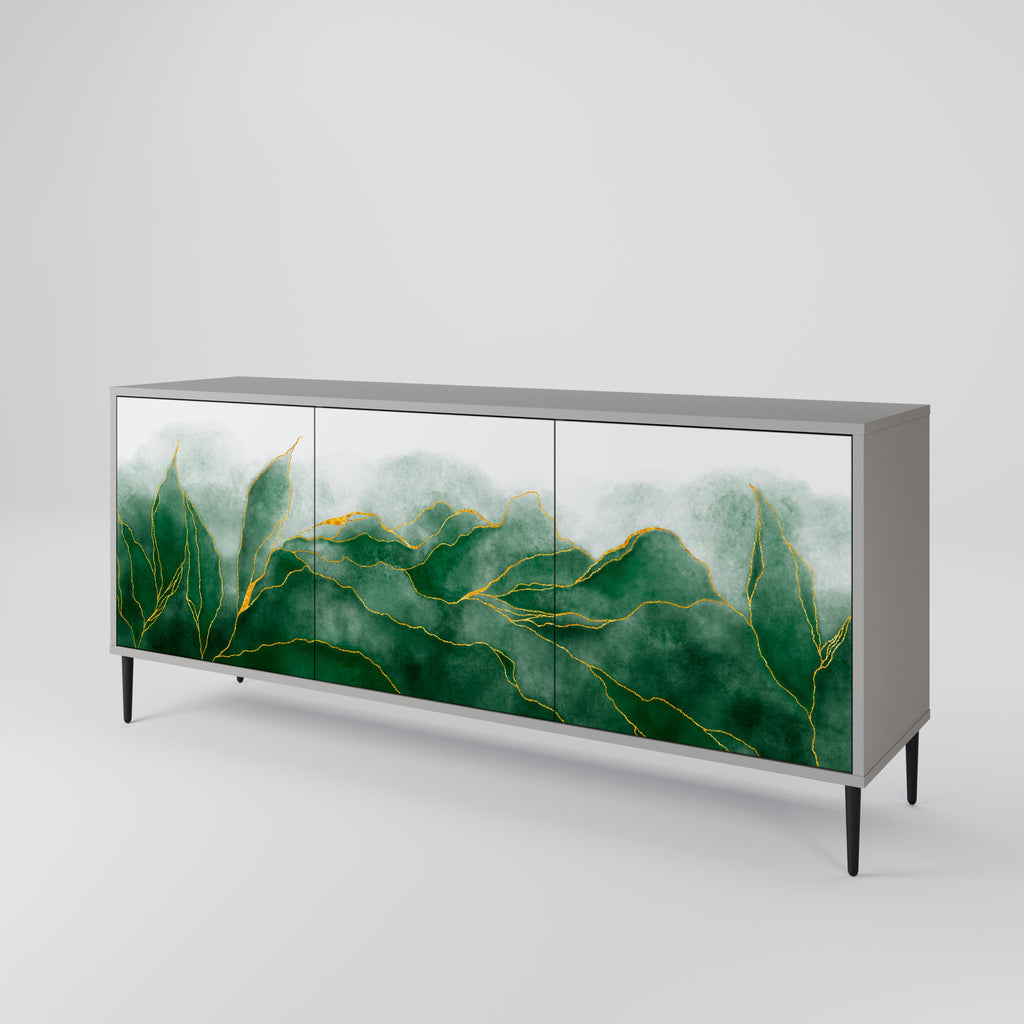 EXPENSIVE NATURE 3-Door Sideboard in Grey Finish