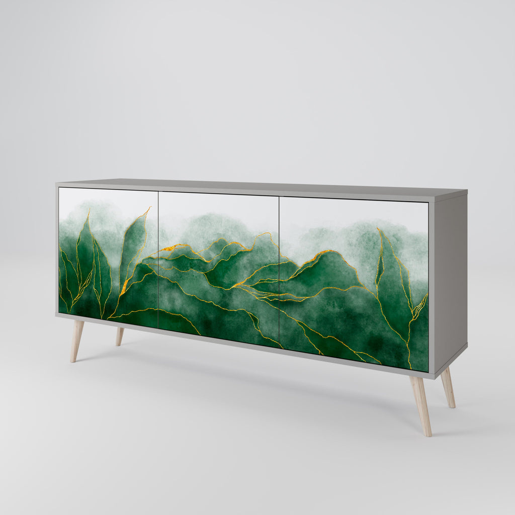 EXPENSIVE NATURE 3-Door Sideboard in Grey Finish
