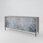 MUTED ARC 3-Door Sideboard in Grey Finish
