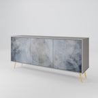 MUTED ARC 3-Door Sideboard in Grey Finish