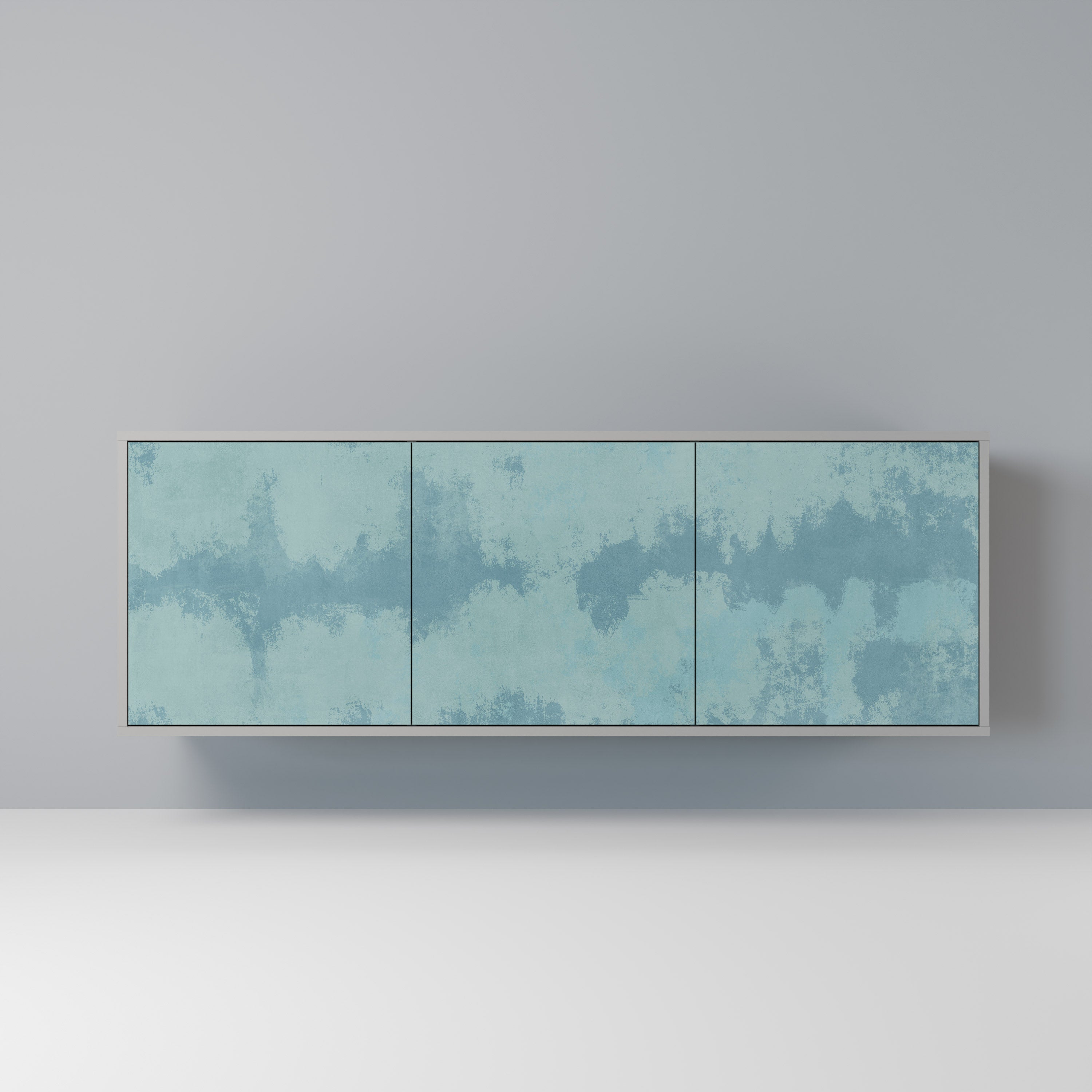 SKY WASH 3-Door Sideboard in Grey Finish