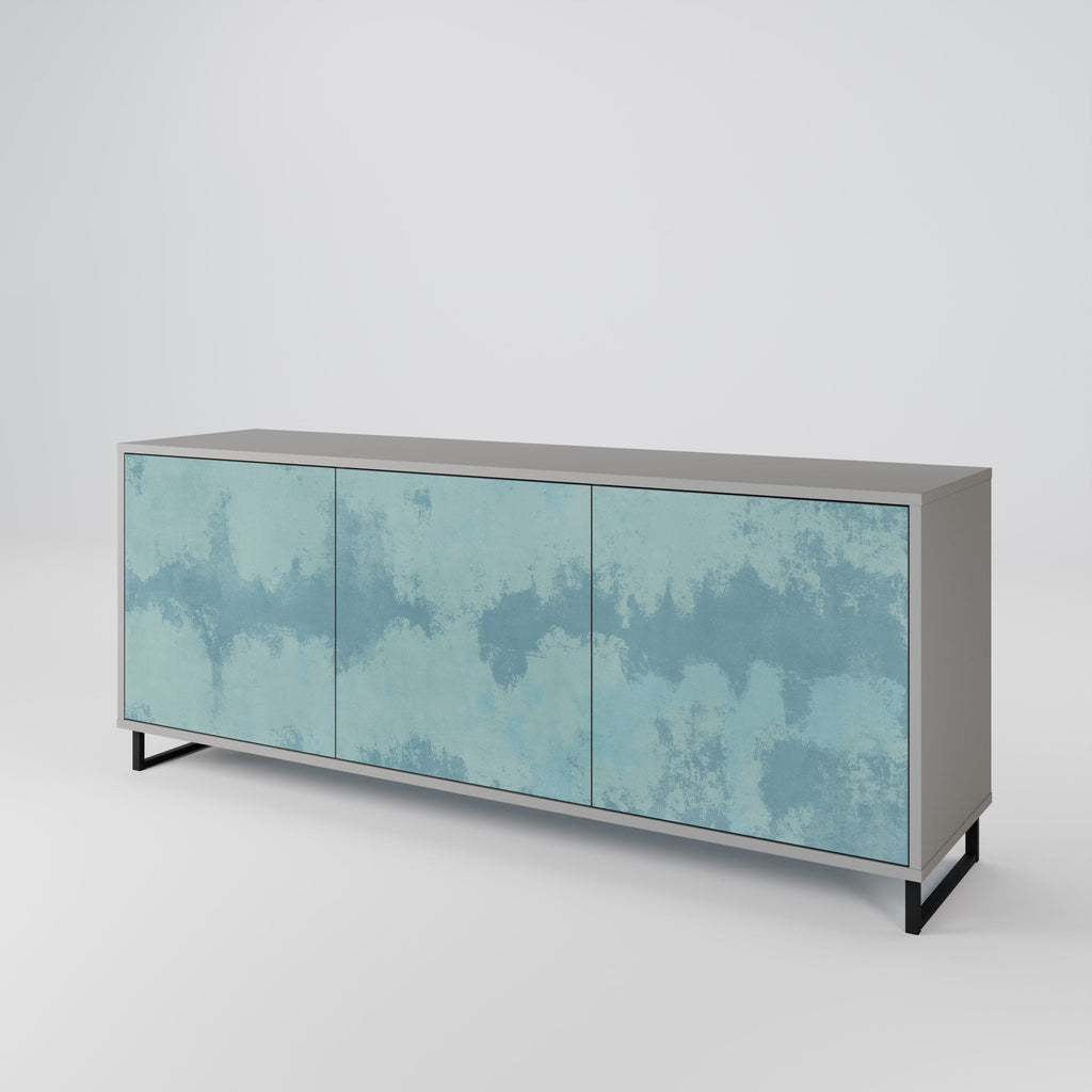 SKY WASH 3-Door Sideboard in Grey Finish