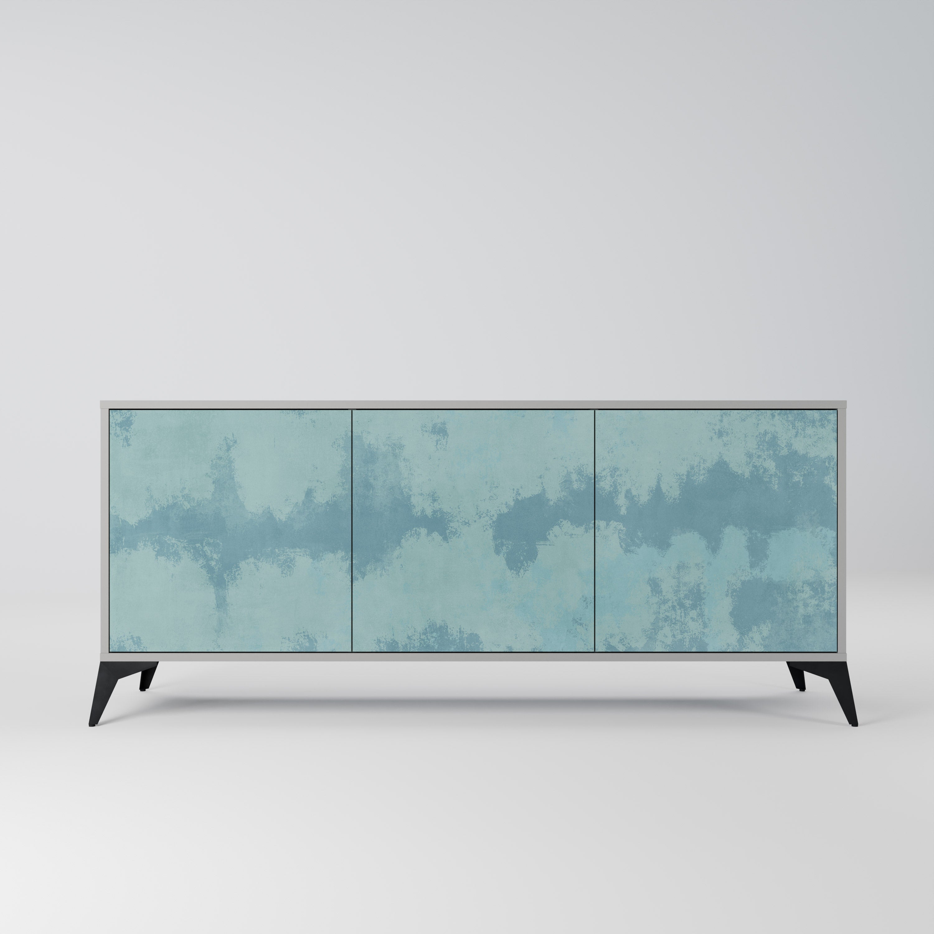 SKY WASH 3-Door Sideboard in Grey Finish