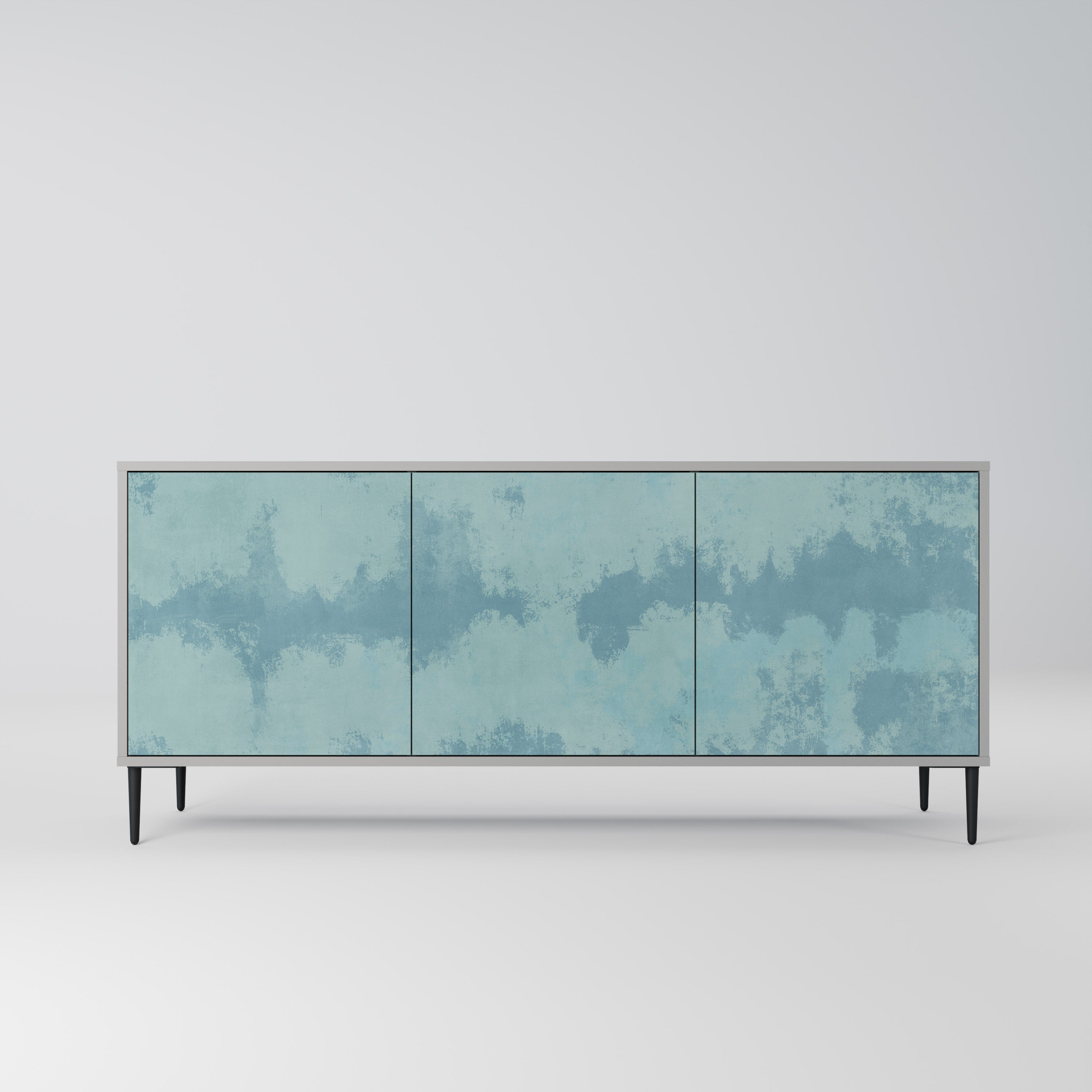 SKY WASH 3-Door Sideboard in Grey Finish