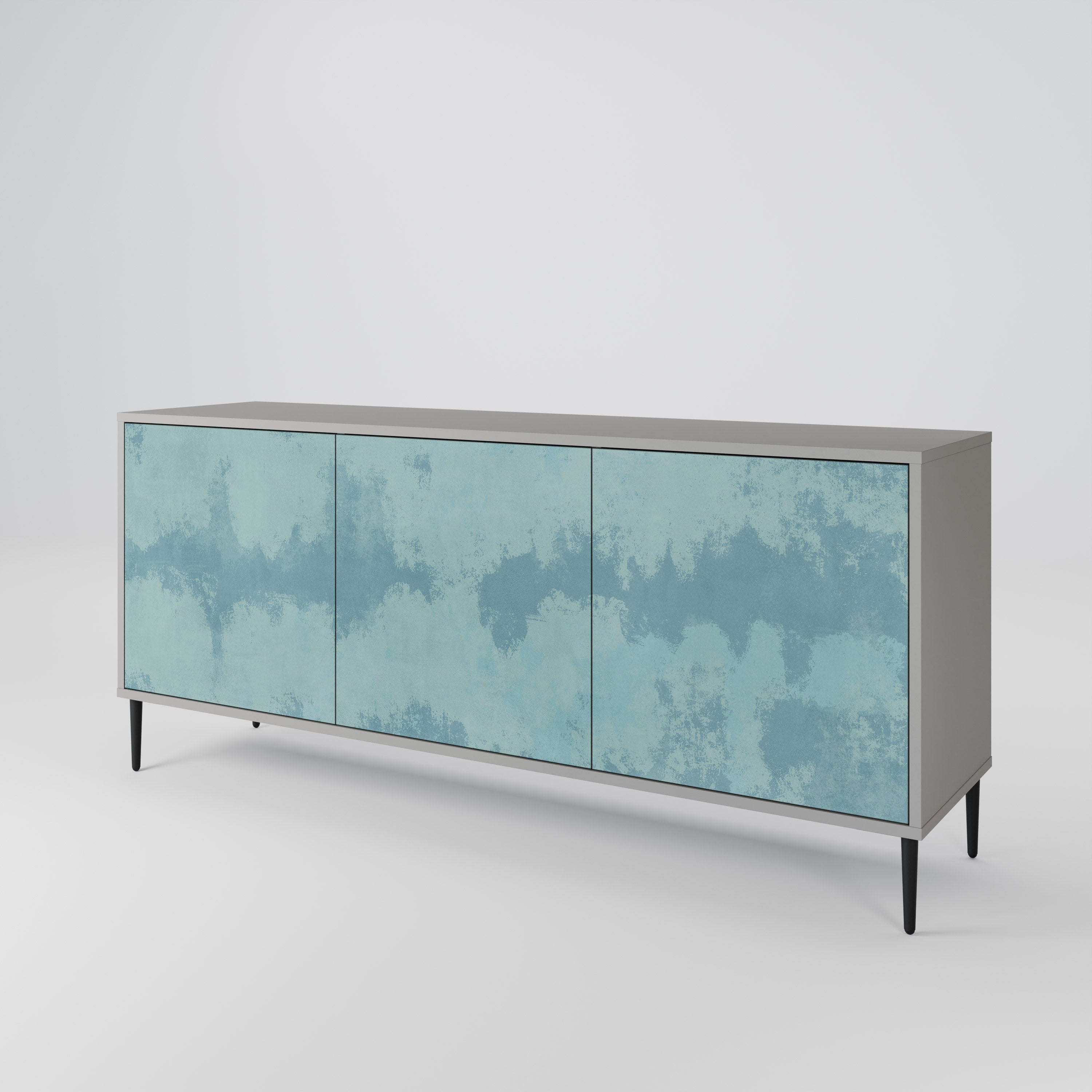 SKY WASH 3-Door Sideboard in Grey Finish