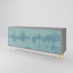 SKY WASH 3-Door Sideboard in Grey Finish