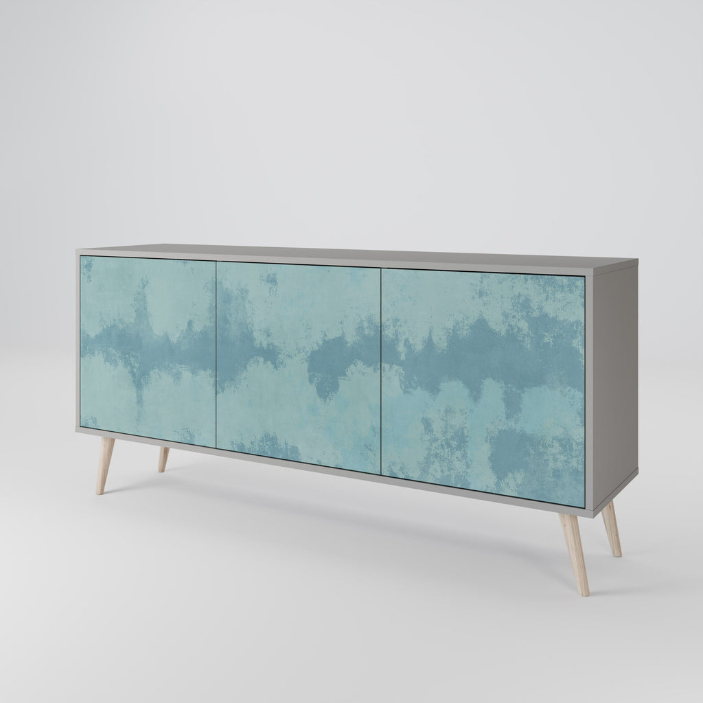 SKY WASH 3-Door Sideboard in Grey Finish