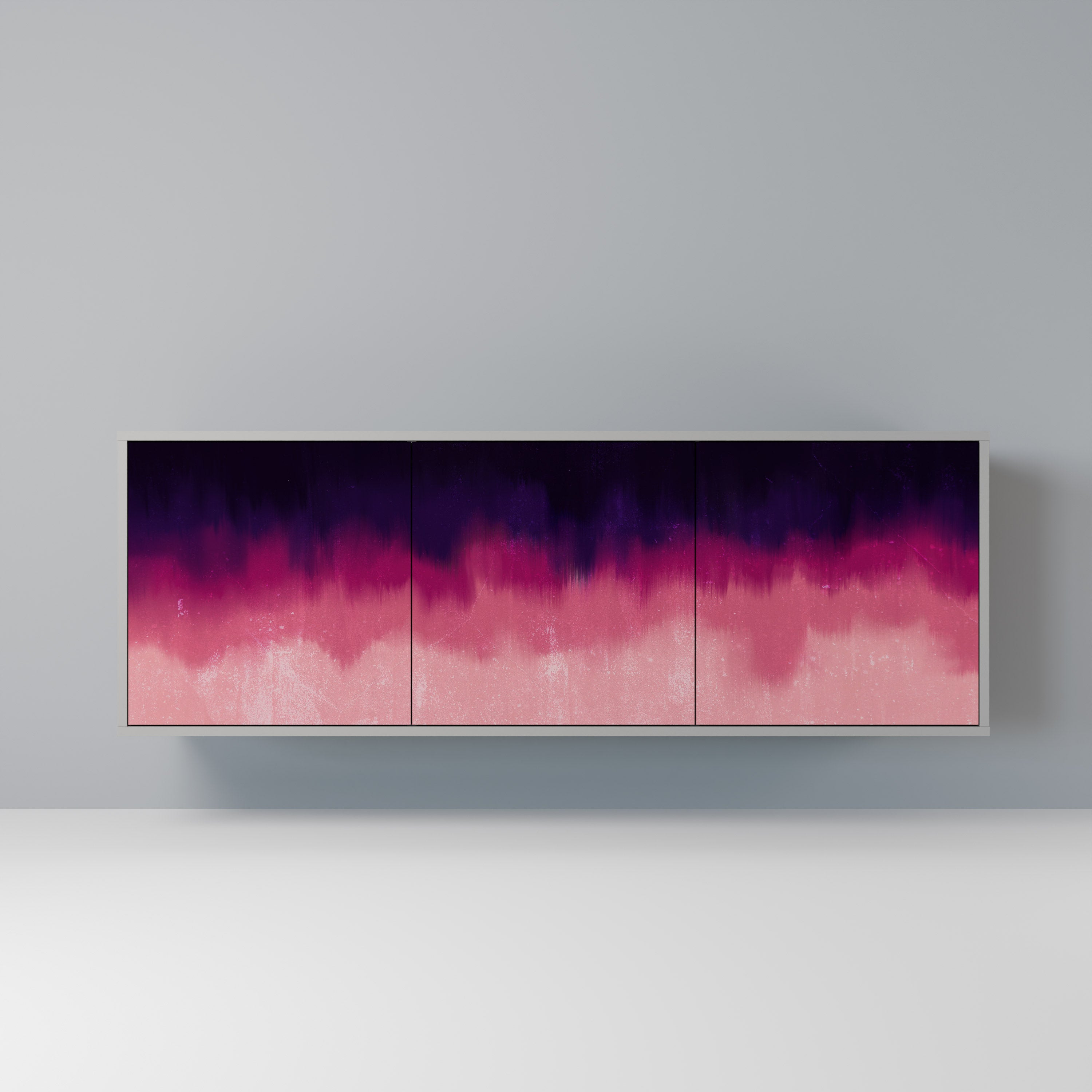 AURORA BOREALIS 3-Door Sideboard in Grey Finish