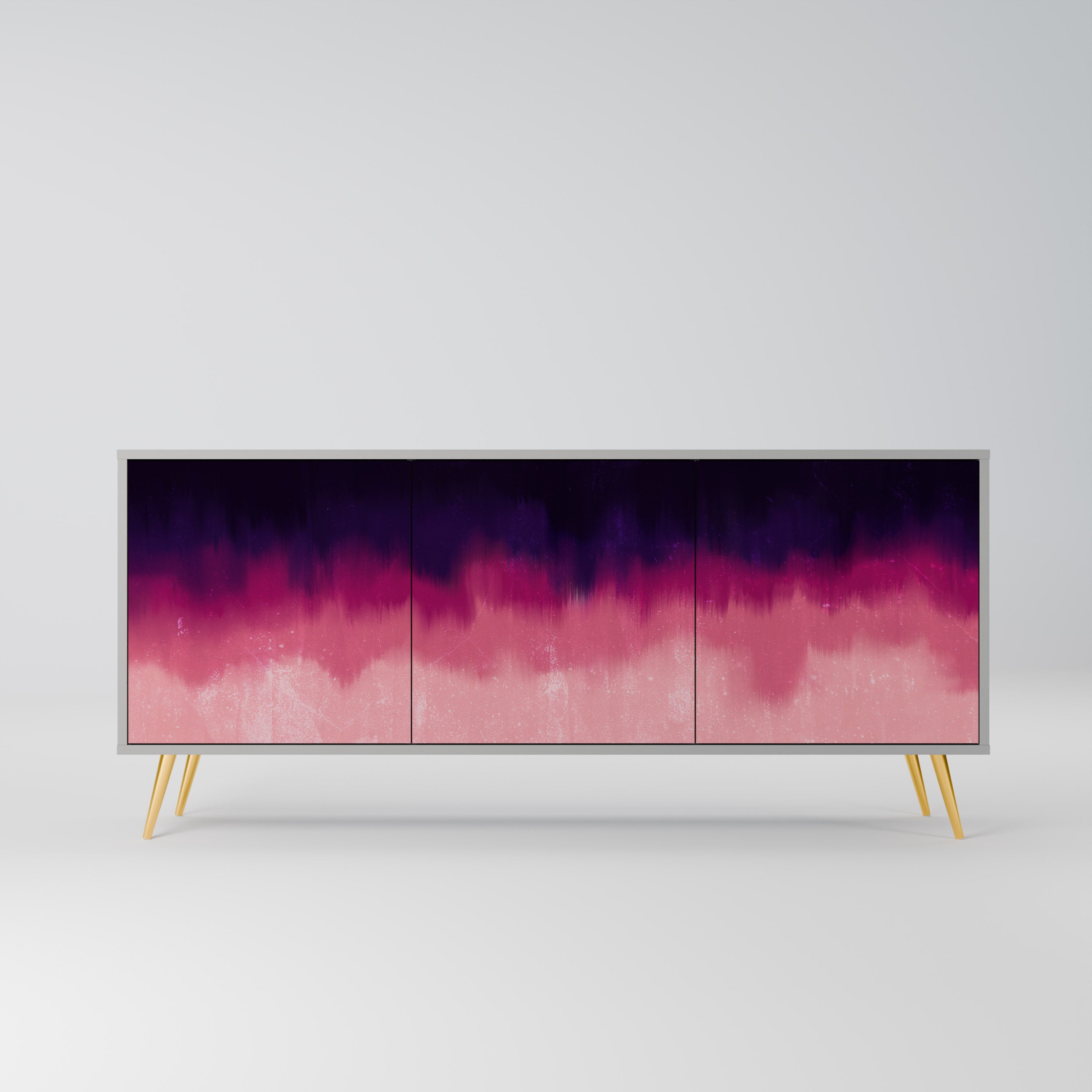 AURORA BOREALIS 3-Door Sideboard in Grey Finish