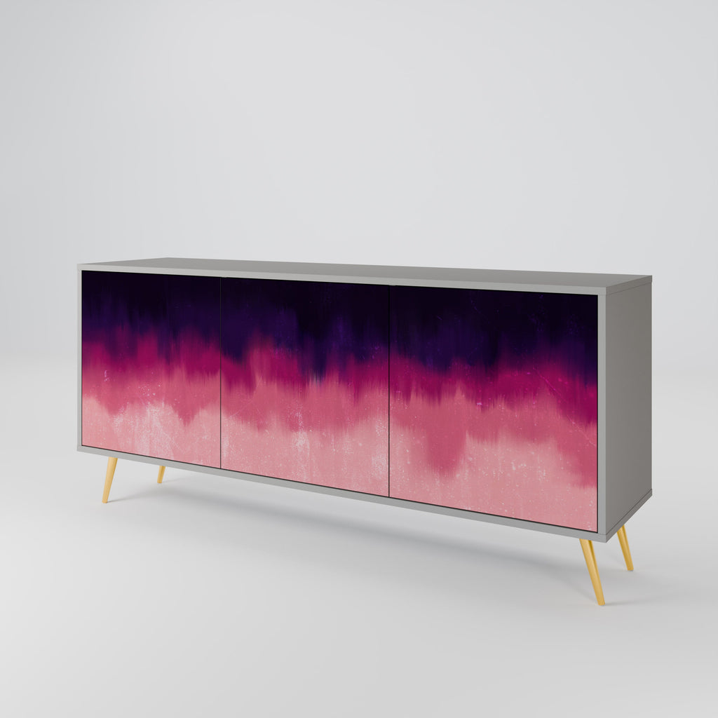 AURORA BOREALIS 3-Door Sideboard in Grey Finish
