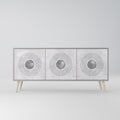 SOLID CIRCLES 3-Door Sideboard in Grey Finish
