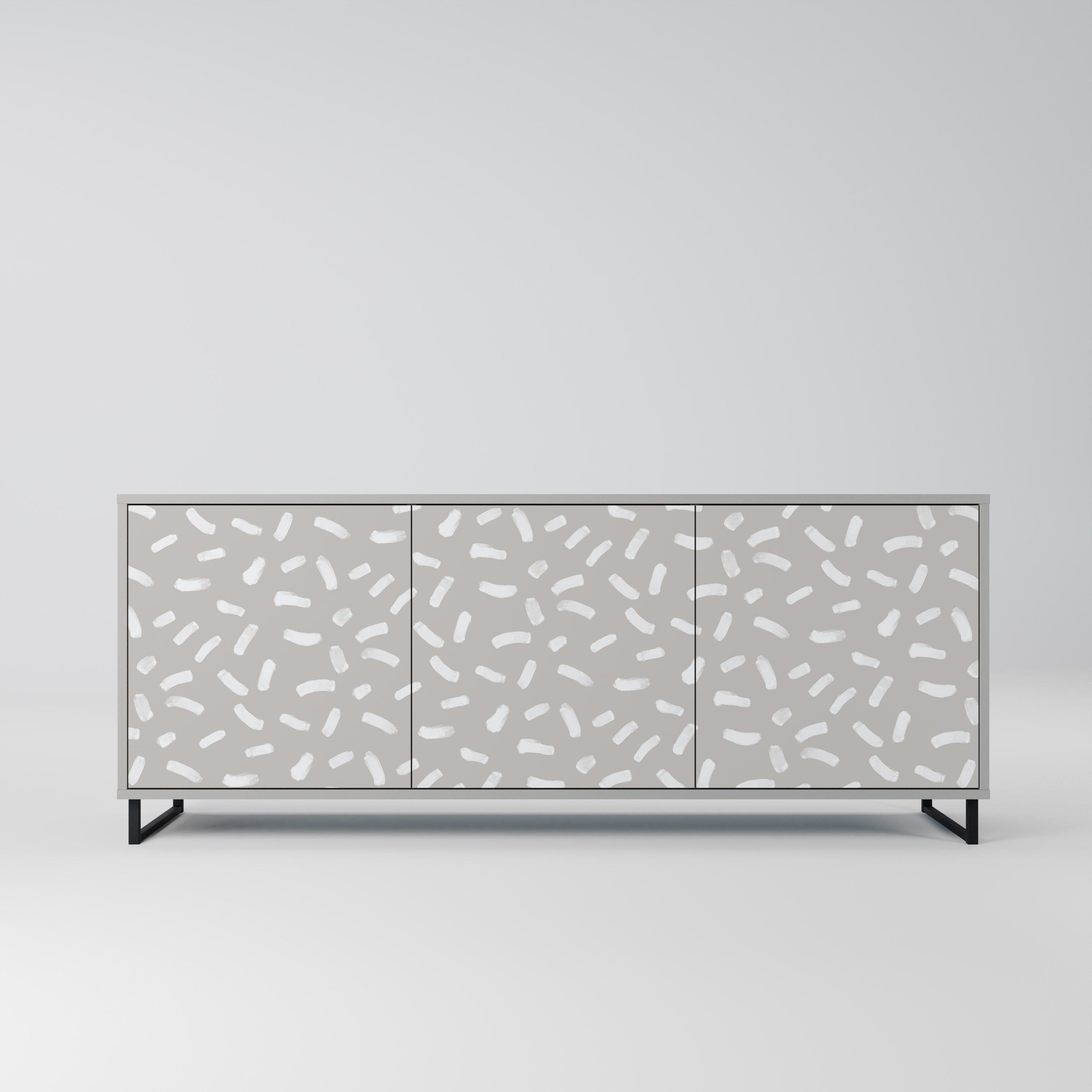 PASSING SECONDS 3-Door Sideboard in Grey Finish
