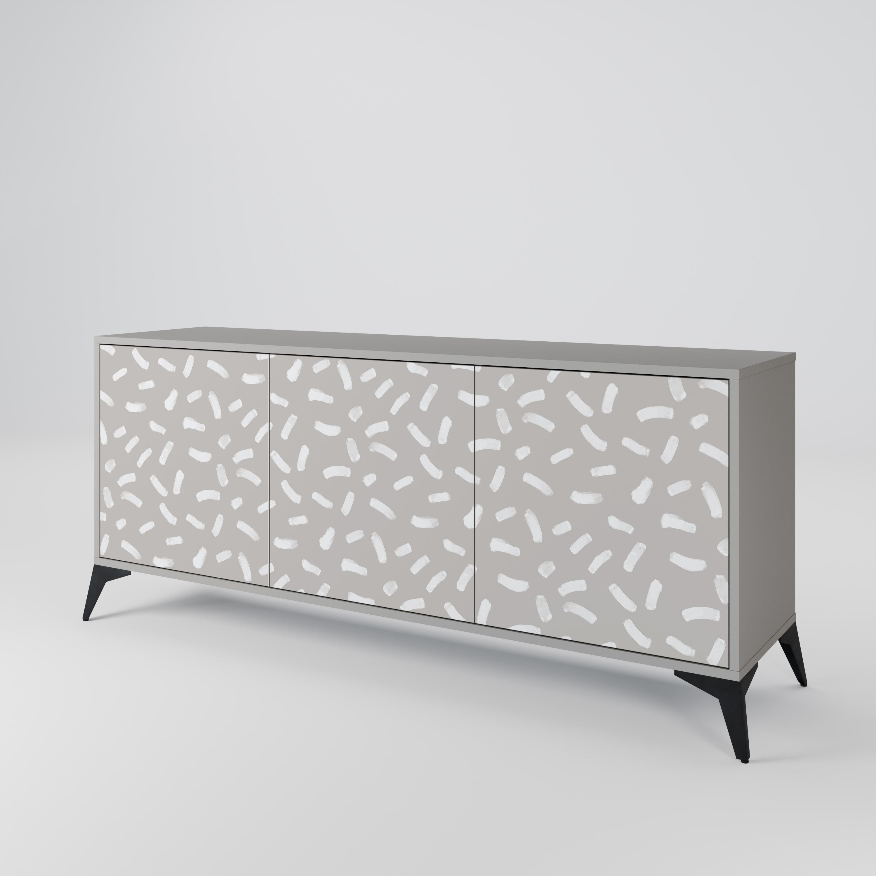 PASSING SECONDS 3-Door Sideboard in Grey Finish