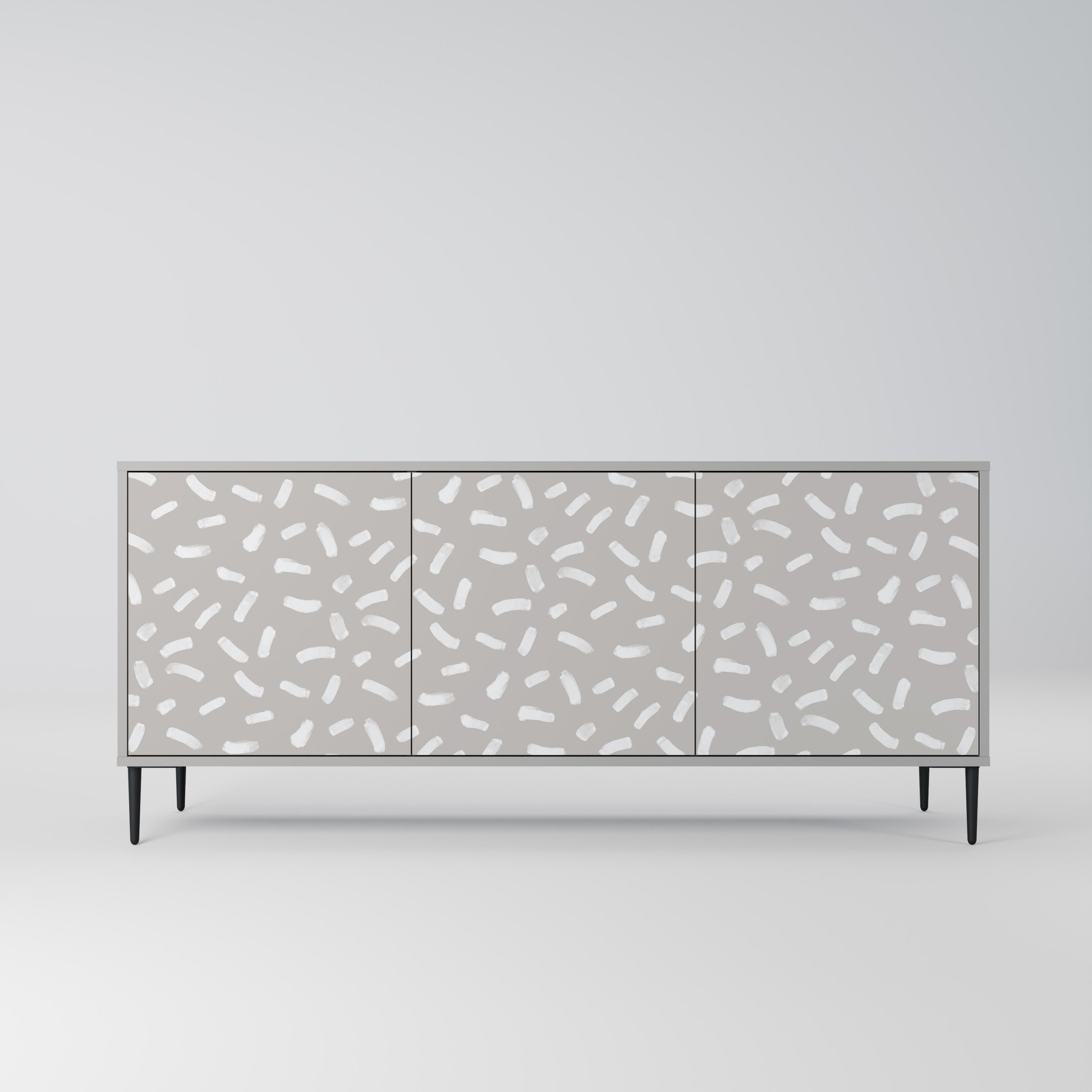 PASSING SECONDS 3-Door Sideboard in Grey Finish