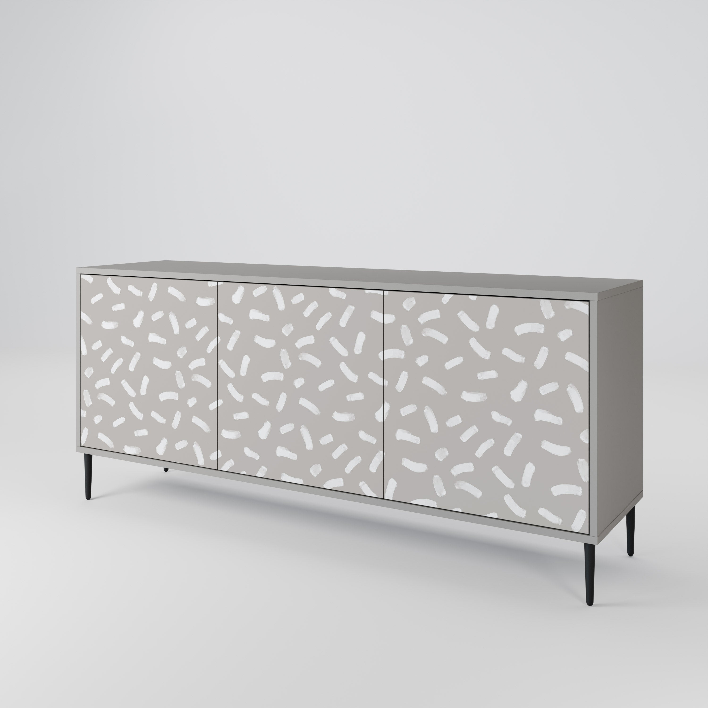 PASSING SECONDS 3-Door Sideboard in Grey Finish