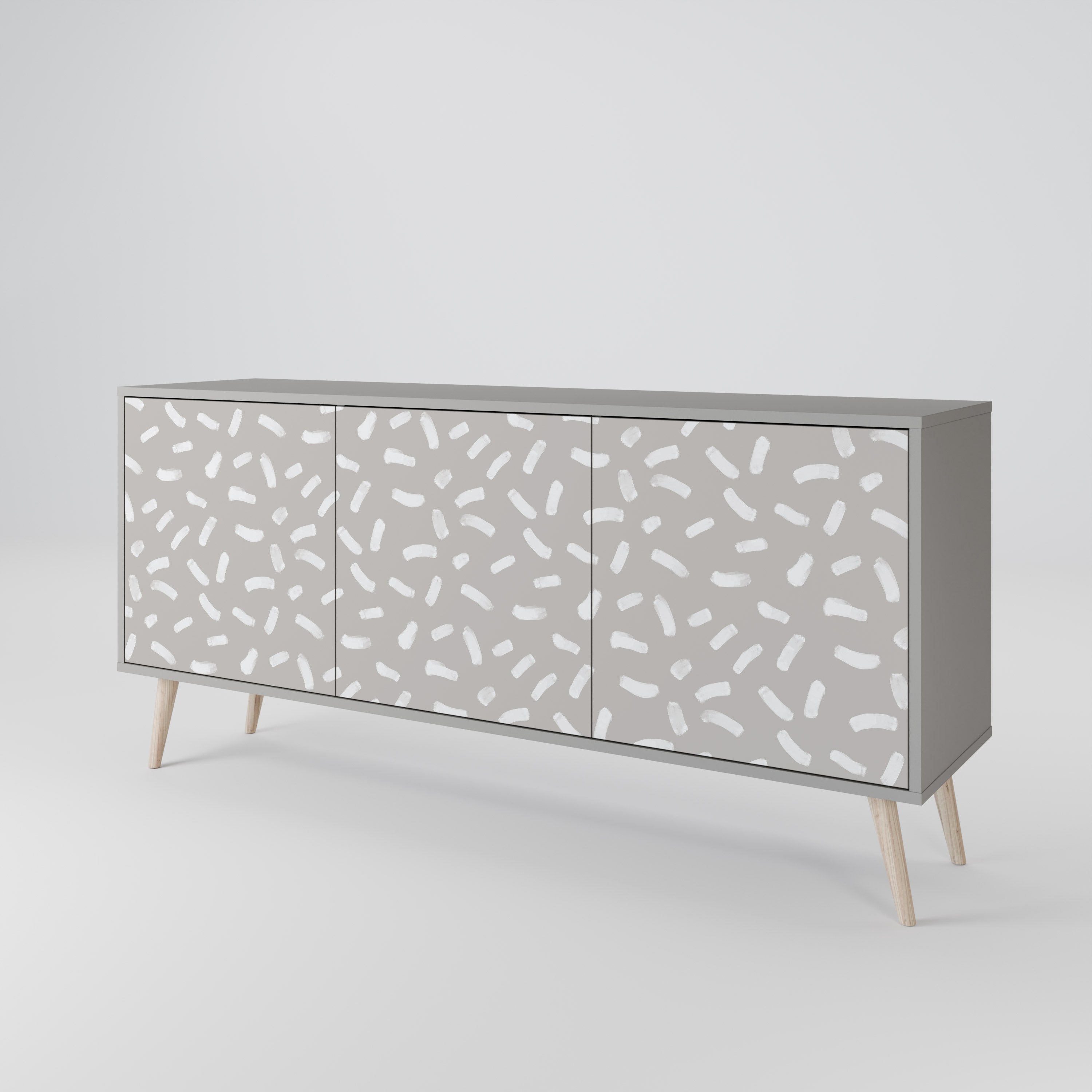 PASSING SECONDS 3-Door Sideboard in Grey Finish