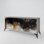 MARBLE OF TOMMORROW 3-Door Sideboard in Grey Finish