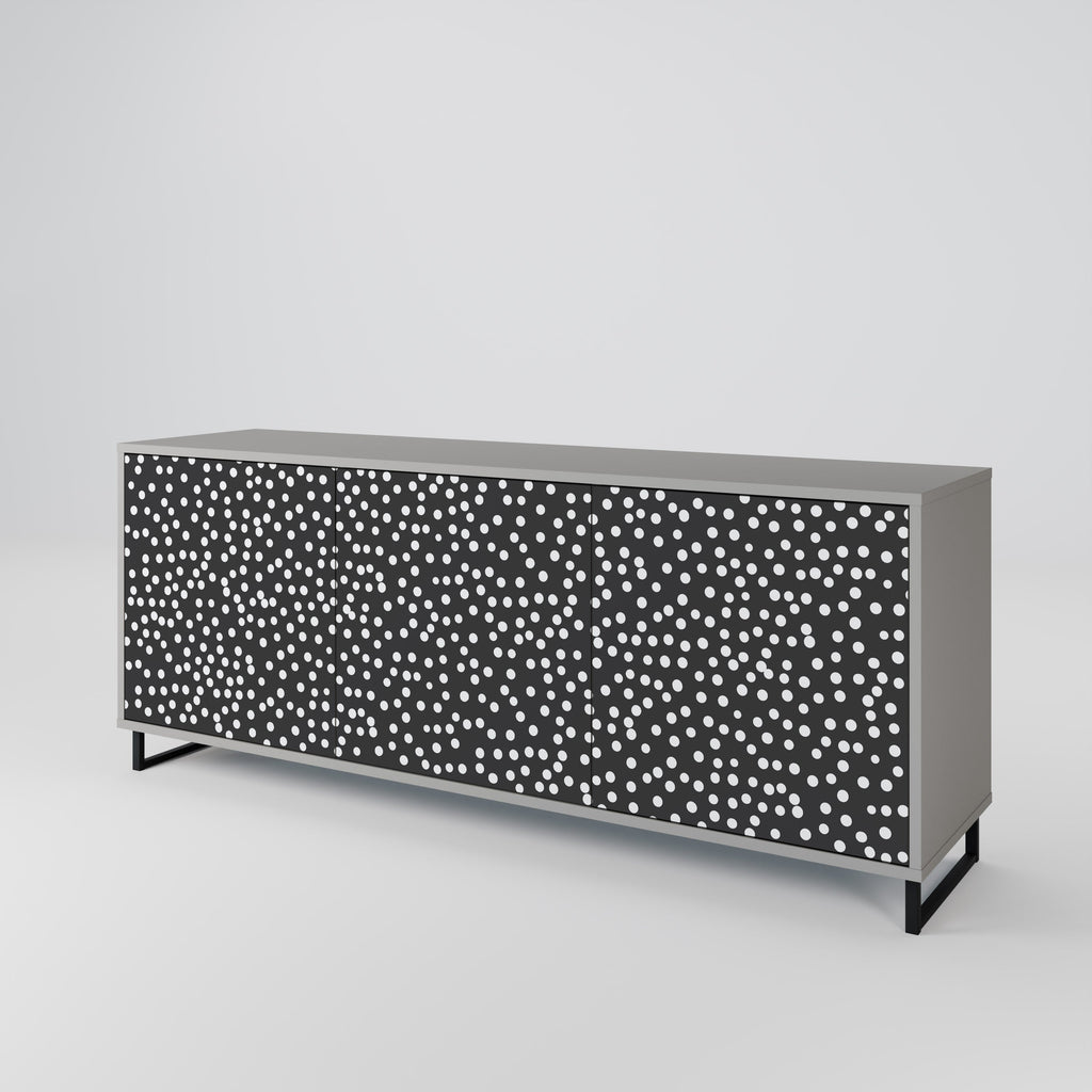 BLINDING LIGHTS 3-Door Sideboard in Grey Finish