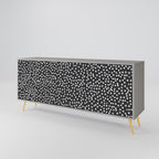BLINDING LIGHTS 3-Door Sideboard in Grey Finish