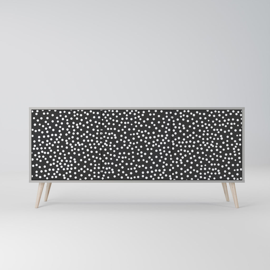 BLINDING LIGHTS 3-Door Sideboard in Grey Finish