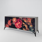 NEVERENDING BLOOM 3-Door Sideboard in Grey Finish