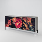 NEVERENDING BLOOM 3-Door Sideboard in Grey Finish