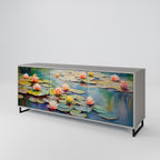 BLOOMING WATERS 3-Door Sideboard in Grey Finish