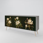 FLORAL NOIR 3-Door Sideboard in Grey Finish