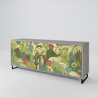 SUCCULENTS KALEIDOSCOPE 3-Door Sideboard in Grey Finish
