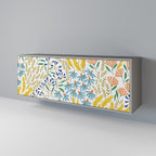 HELLO SPRING Aparador de 3 Portas em Acabamento Cinzento