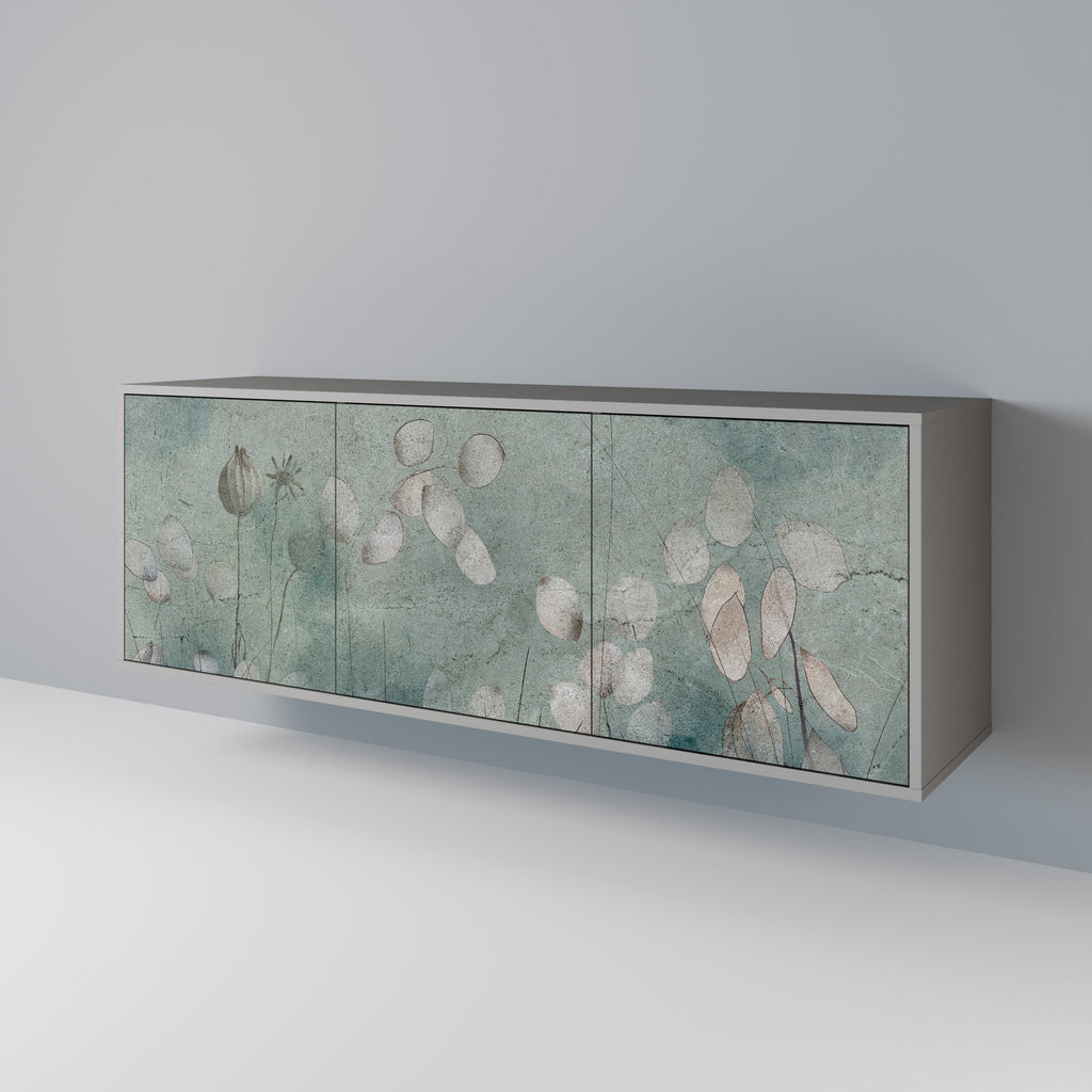 NIGHT LADY 3-Door Sideboard in Grey Finish