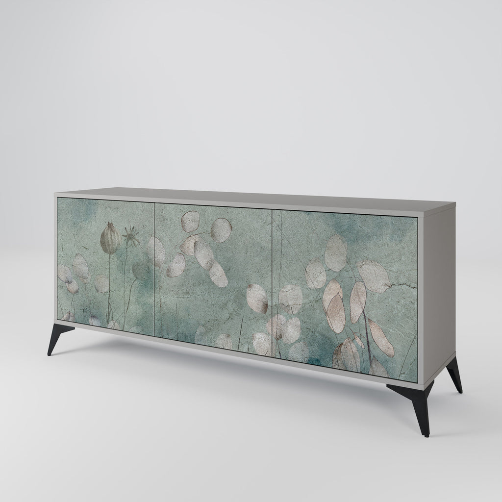 NIGHT LADY 3-Door Sideboard in Grey Finish