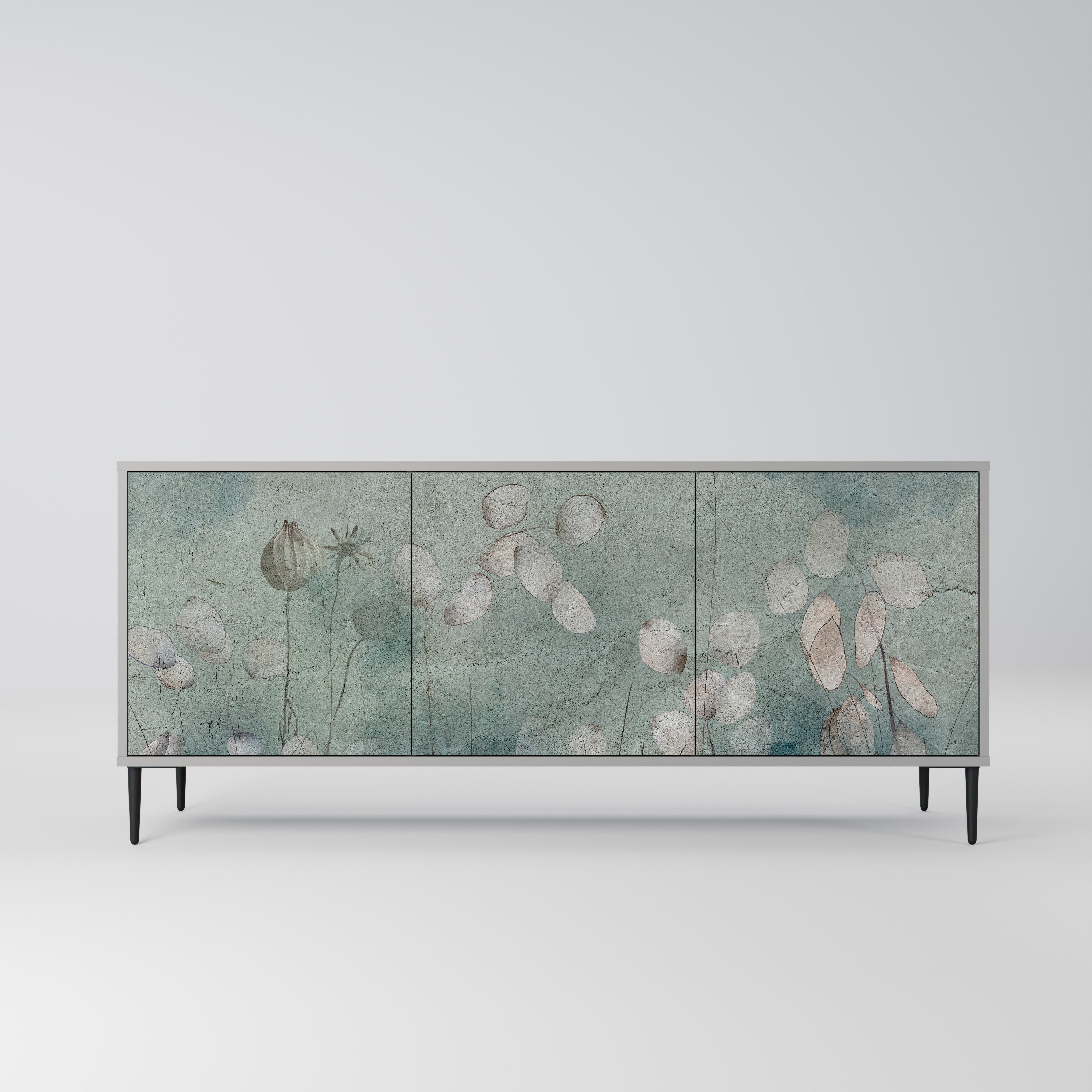 NIGHT LADY Aparador de 3 Portas em Acabamento Cinzento