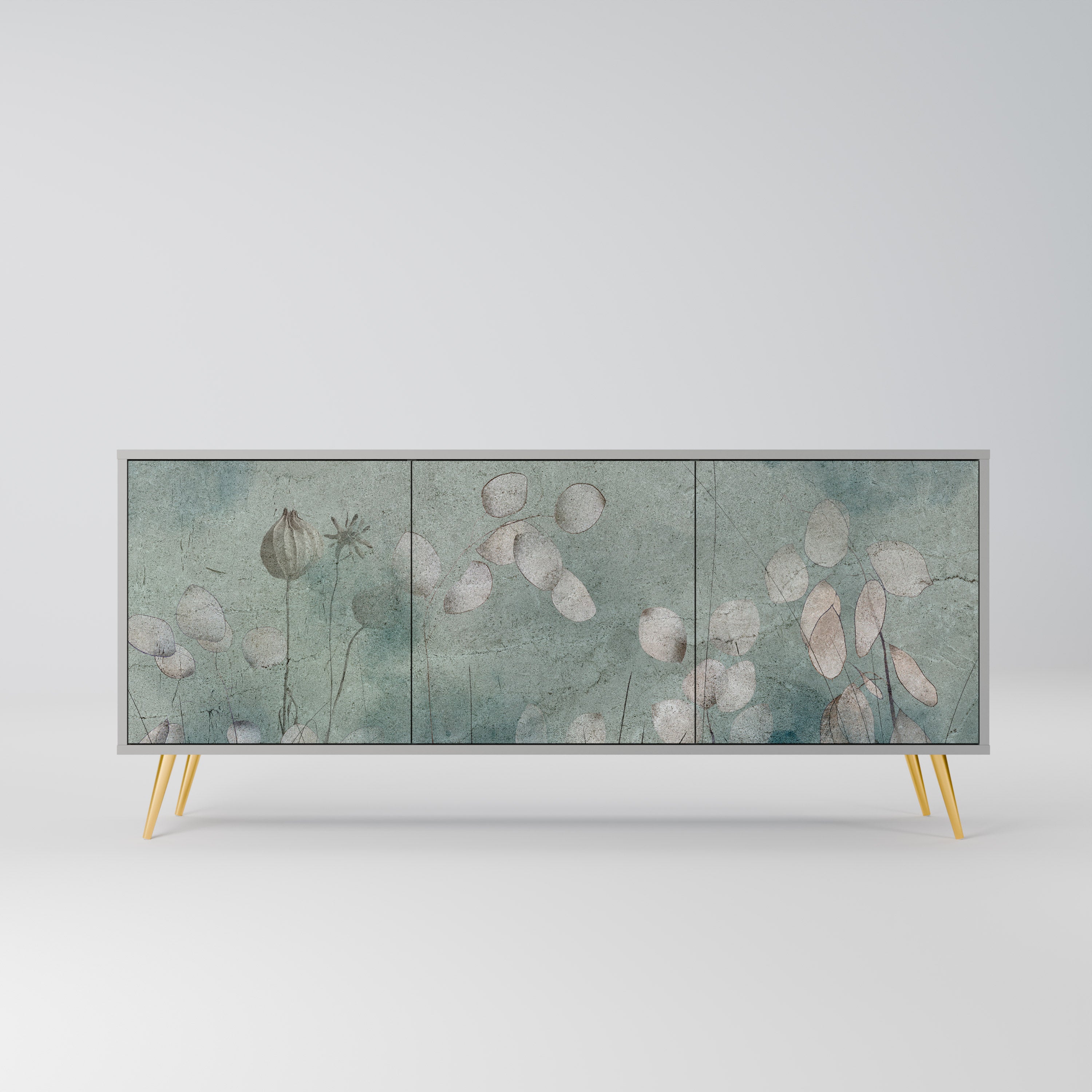 NIGHT LADY Aparador de 3 Portas em Acabamento Cinzento