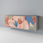 PASTEL DESTINY Aparador de 3 Portas em Acabamento Cinzento