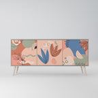 PASTEL DESTINY Aparador de 3 Portas em Acabamento Cinzento