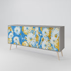 DAISY LUXE 3-Door Sideboard in Grey Finish