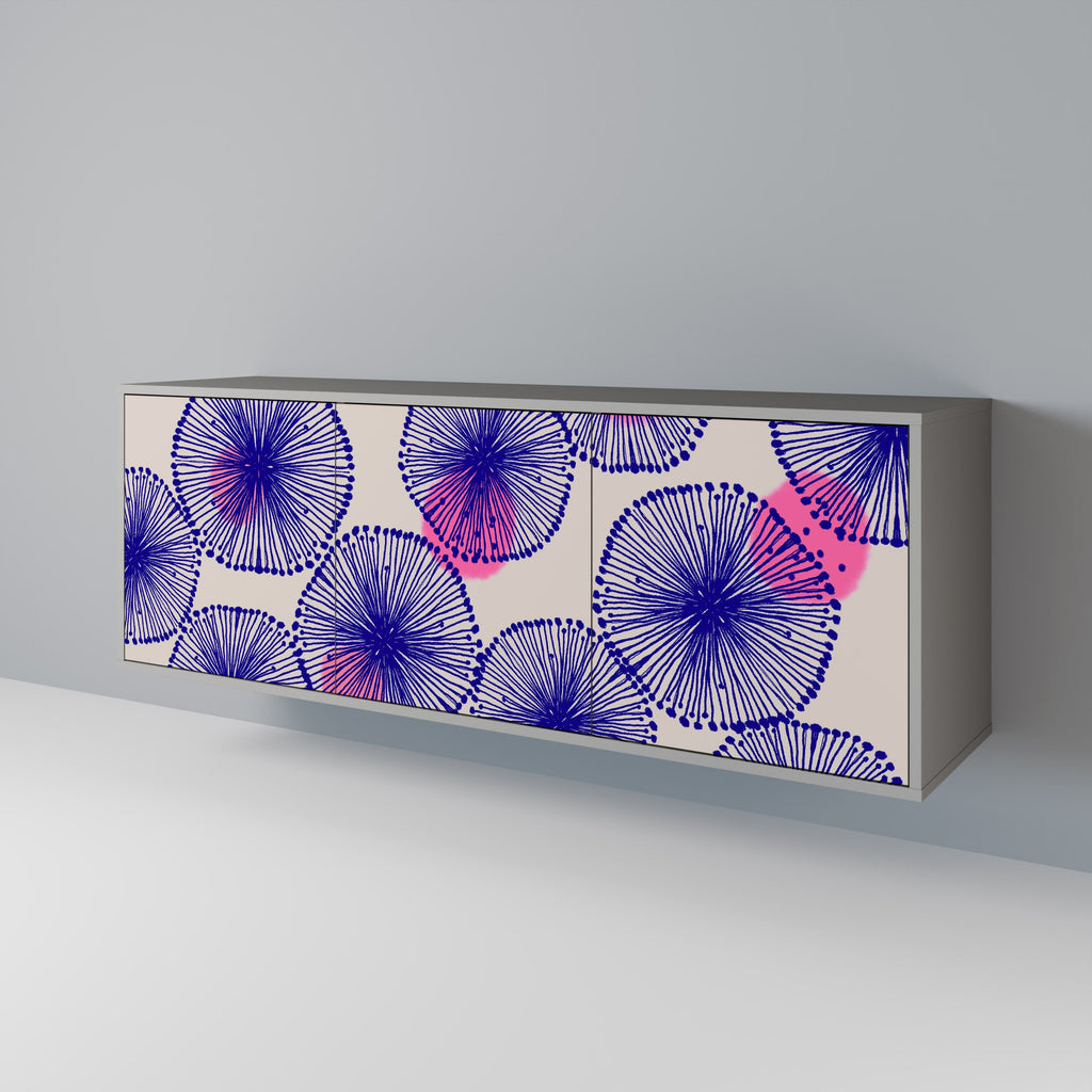 MAGIC NATURE Aparador de 3 Portas em Acabamento Cinzento