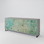 BLOOMING CHARM 3-Door Sideboard in Grey Finish