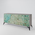 BLOOMING CHARM 3-Door Sideboard in Grey Finish