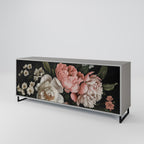 LUSH ELEGANCE 3-Door Sideboard in Grey Finish