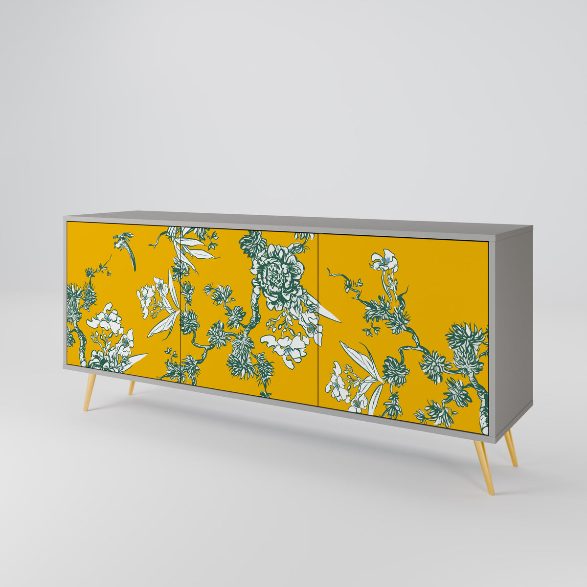 YELLOW CHINOISERIE Aparador de 3 Portas