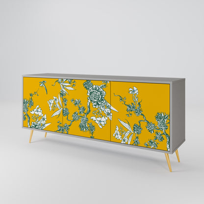 YELLOW CHINOISERIE Aparador de 3 Portas